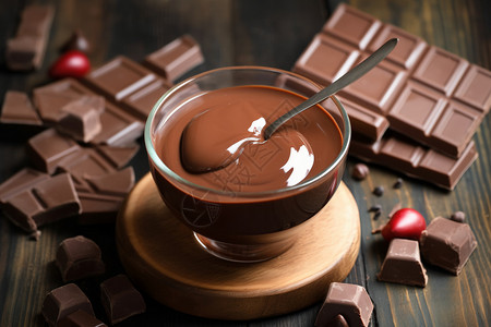 零糖的巧克力酱高清图片