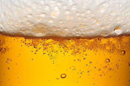 制酒厂啤酒液体产生的泡沫设计图片