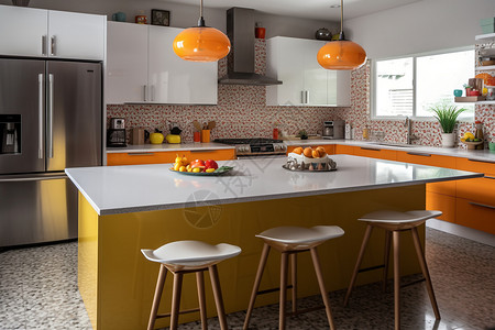 不锈钢风田园风的现代厨房设计图片