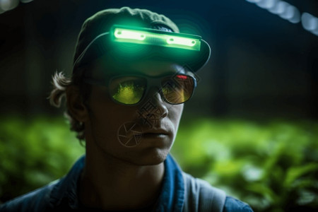 现代化科技感VR眼镜背景图片