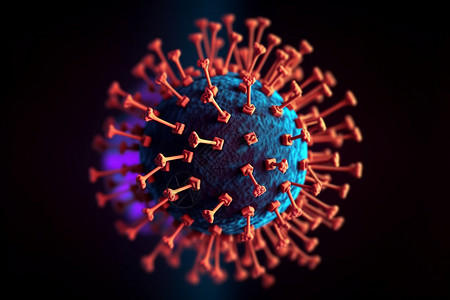 生物体病毒细胞3D概念图背景图片
