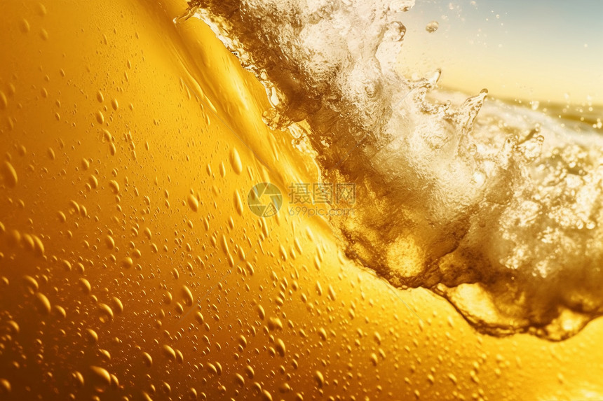 啤酒液体背景图片