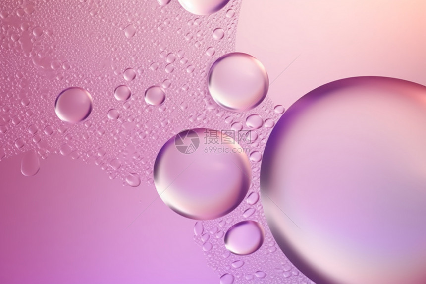 紫色气泡抽象背景图片