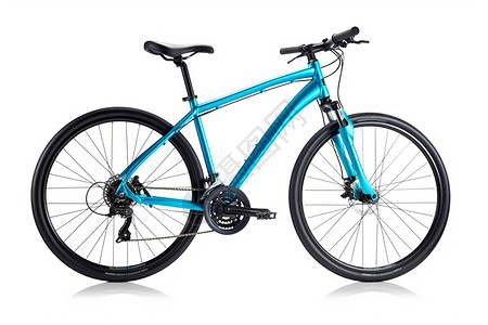 蓝色全新自行车背景图片