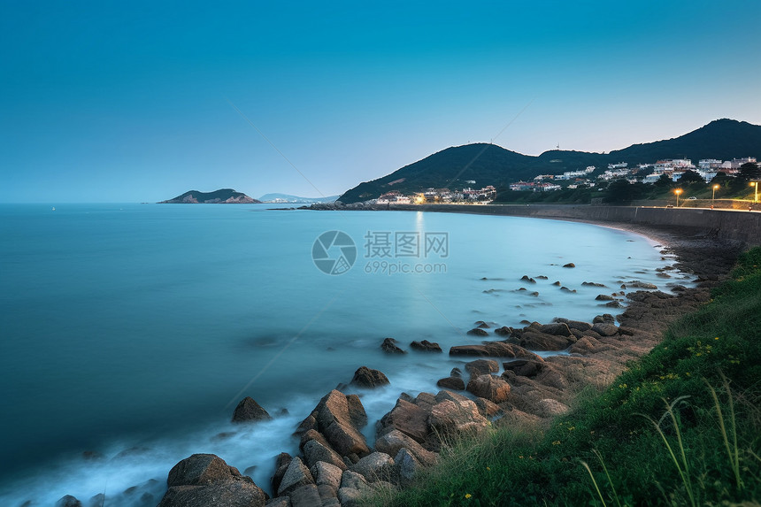 美丽海岸线风景图片