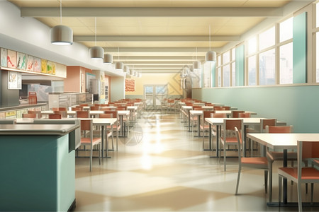 食物监管人员医院工作人员的就餐食堂设计图片