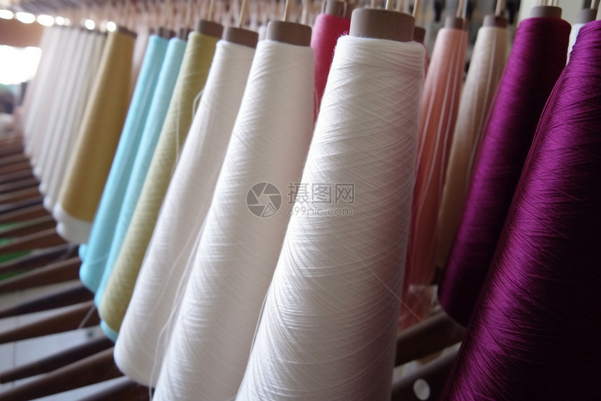 纺织业的纱线图片