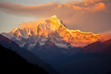喜马拉雅山的美景背景