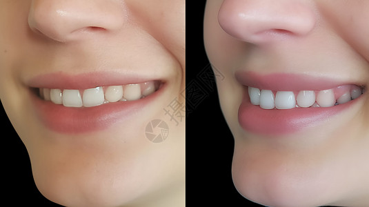 牙科手术牙齿手术前后对比设计图片