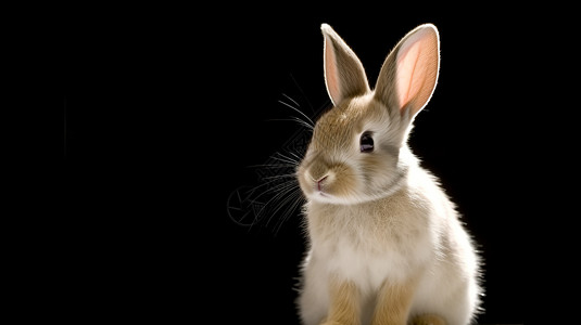 黄兔一只宠物兔子背景