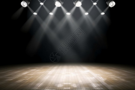 灯光下的舞台背景图片