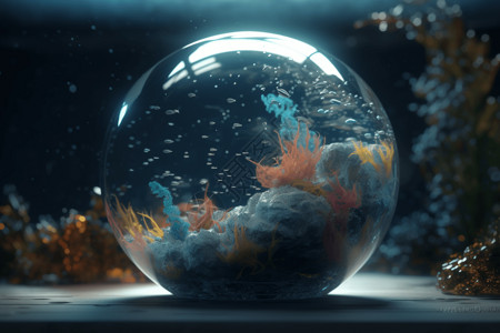 玻璃球里的世界背景图片