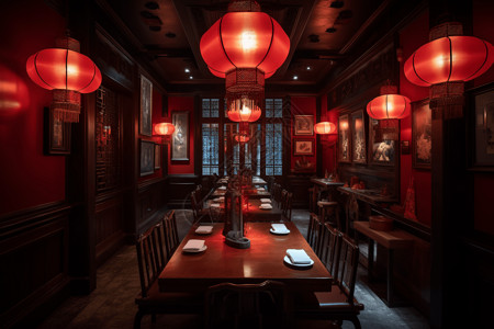 中国传统的餐厅图片
