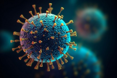 病毒微生物影像背景图片