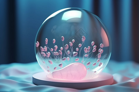 原花青素玻璃球里的精子细胞设计图片