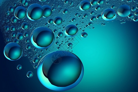 抽象气泡蓝色背景背景图片