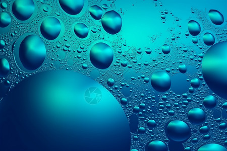 创意液体水泡蓝色背景图片