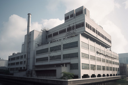 工厂的全景图背景图片