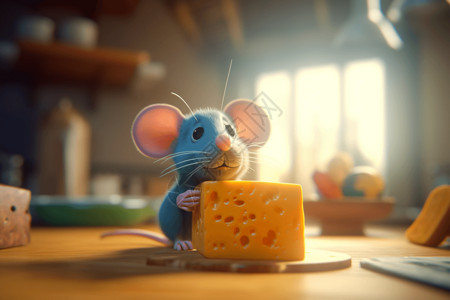 可爱大黄老鼠3D卡通可爱的老鼠设计图片