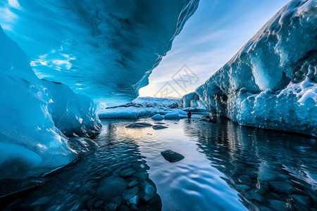 冰雪覆盖的北极风光旅行高清图片素材