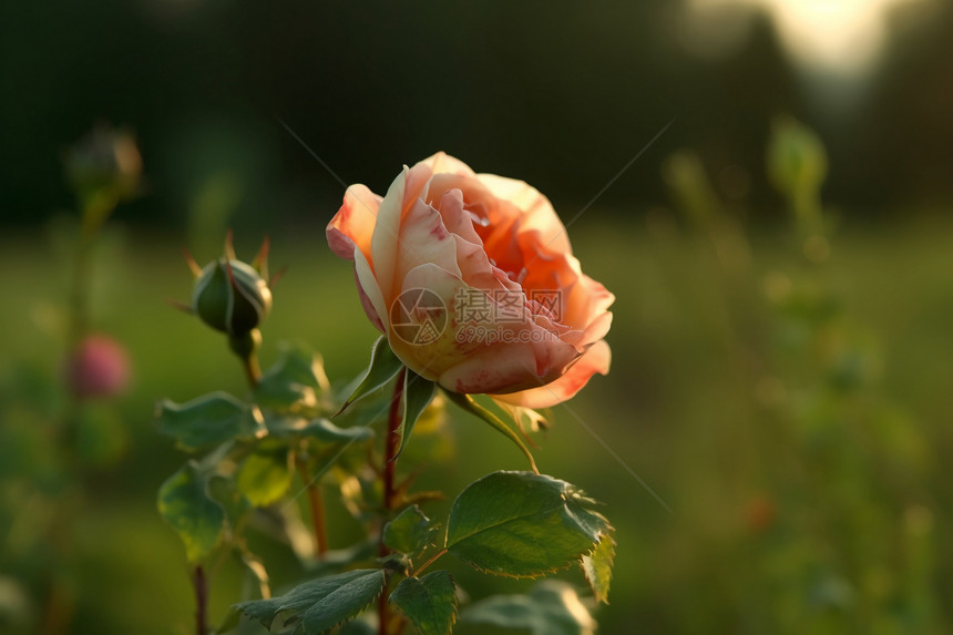 粉色的玫瑰图片