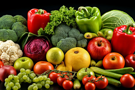 水果蔬菜植物新鲜瓜果蔬菜背景