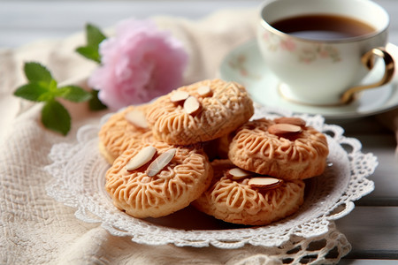 下午茶饼干坚果饼干高清图片