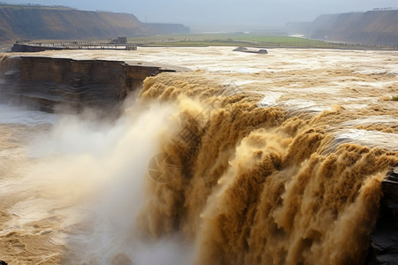 旅游景点陕西黄河壶口瀑布高清图片