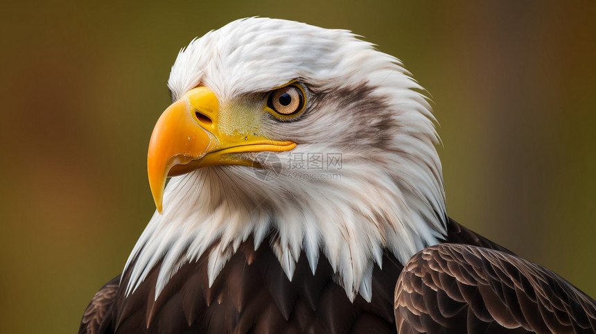 一只老鹰的肖像图片