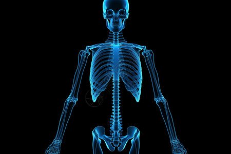 人体x射线骨骼背景图片