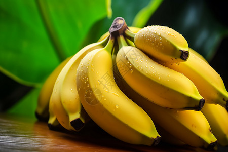 弓金灿灿的香蕉背景