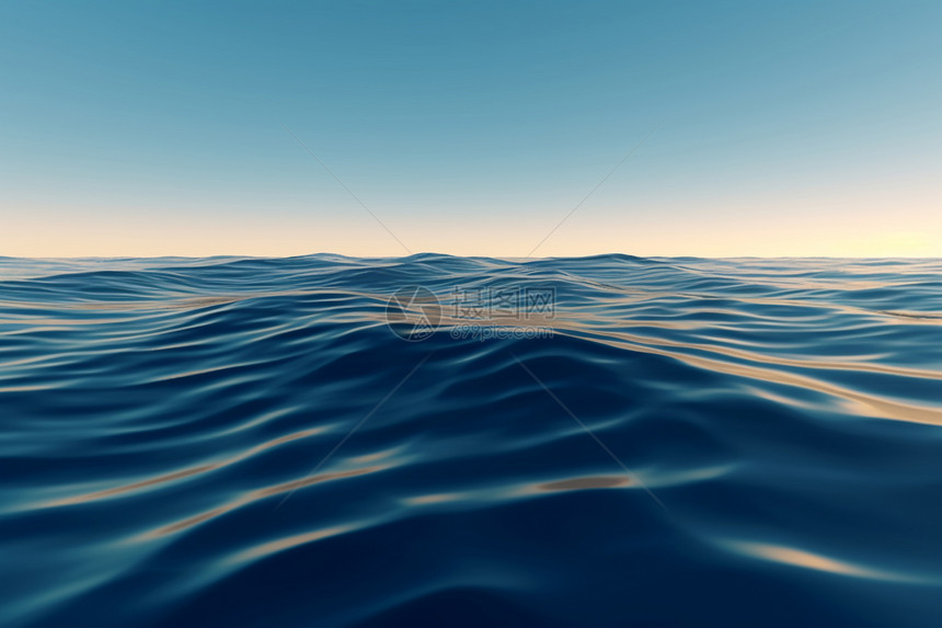 波动的海平面图片