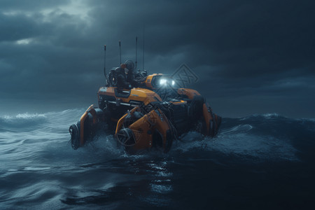 机器人在海上营救设计图片