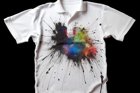 衣服染色创意的t恤设计背景