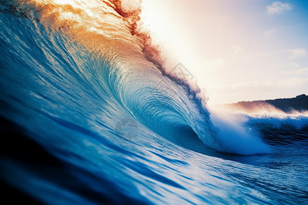 海洋巨大的海浪波浪高清图片素材