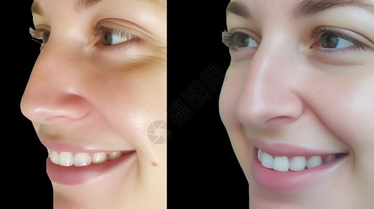 牙科手术牙齿矫正手术前后对比设计图片