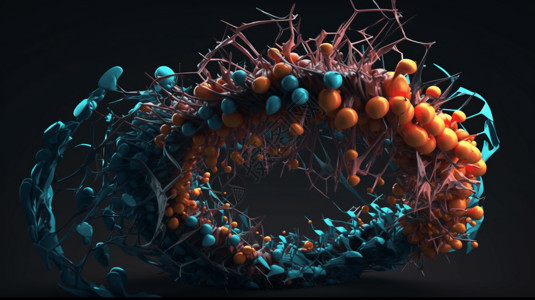 彩色的蛋白质合成设计图片