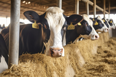 农村饲养的奶牛图片