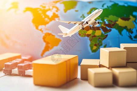 国际出口运输服务飞机高清图片素材