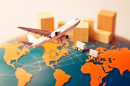 航空国际国际物流运输设计图片
