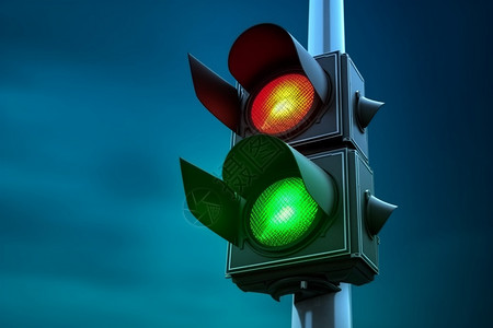 十字路口的交通灯图片