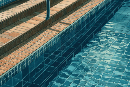 瓷砖纹理游泳池图片