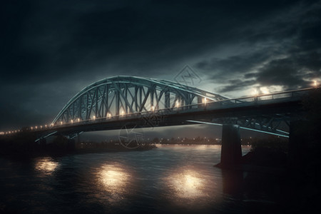 河面的桥梁图片
