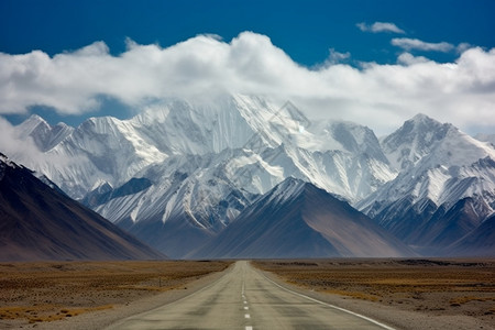 高原雪山风景图片