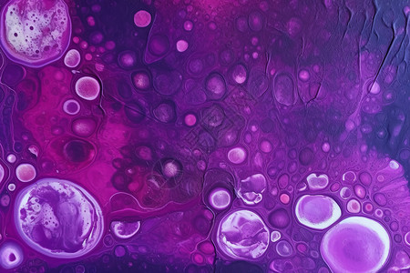 丙烯画创造抽象的紫色颜料设计图片