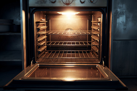 一台空烤箱背景图片
