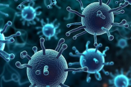 医疗抽象病毒细胞背景图片