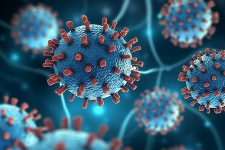 病毒流感细胞背景图片
