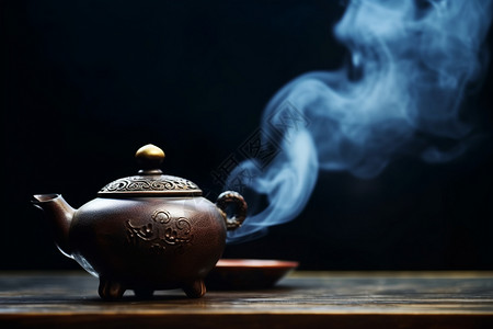 复古的茶壶背景图片