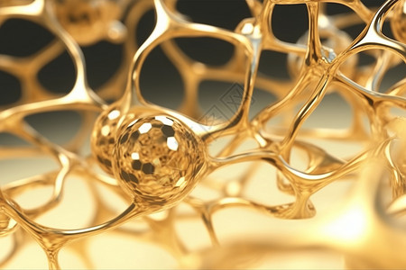 金色细胞3d结构图片
